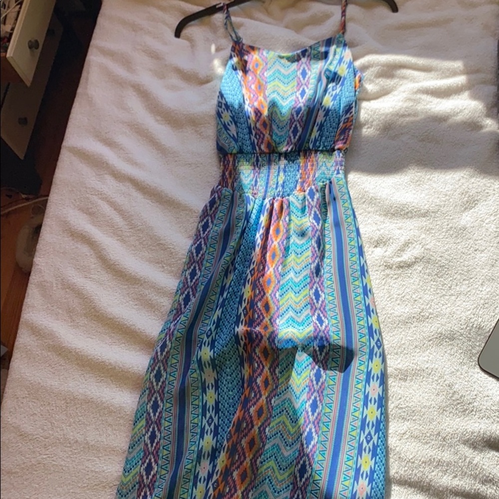 A beautiful-patterned & multicolored maxi dress